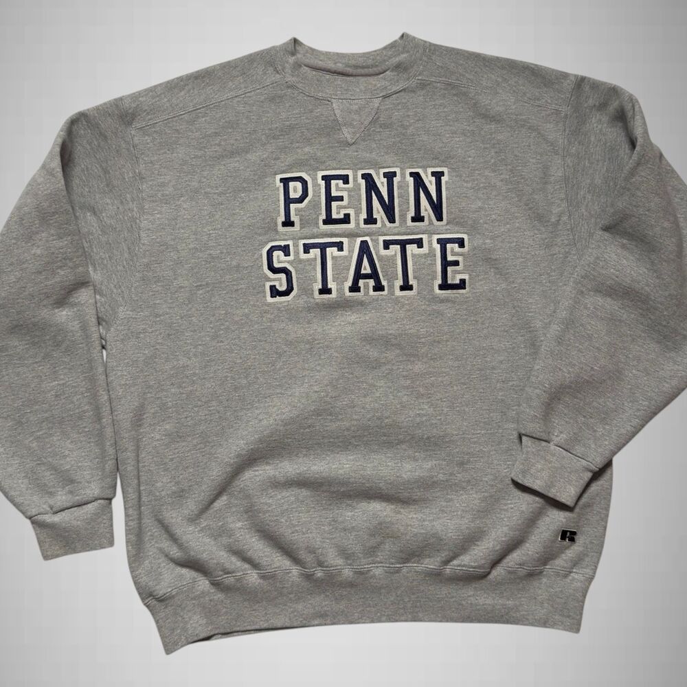 Vintage 90s Russell Athletic Penn State Pro Cotton Sweatshirt XL Gray